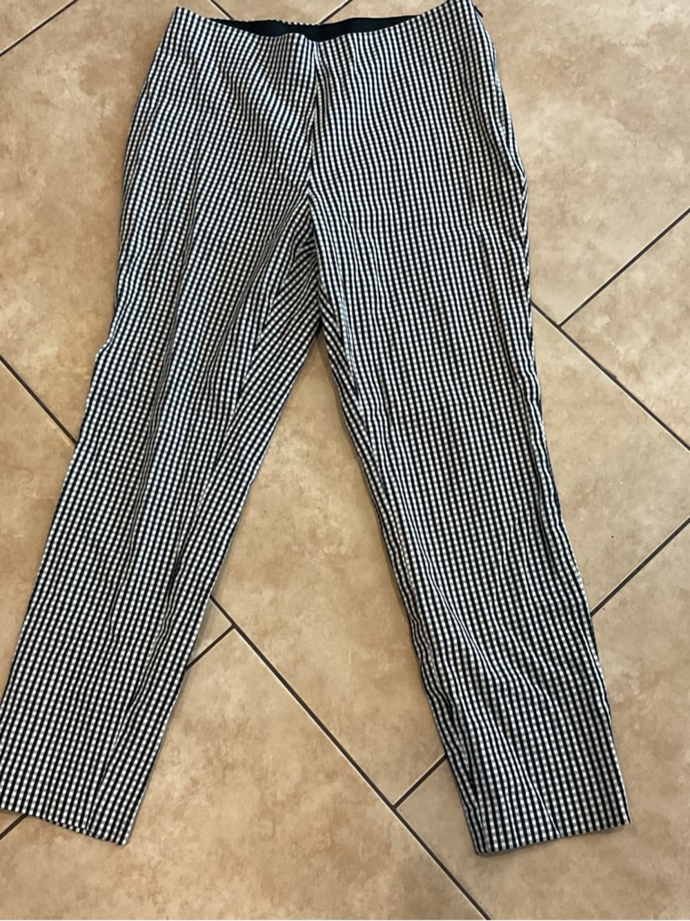 a new day Black and White Gingham Pants Summer Cottagecore